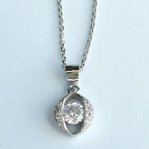 Sterling Silver CZ pendant necklace 🆕